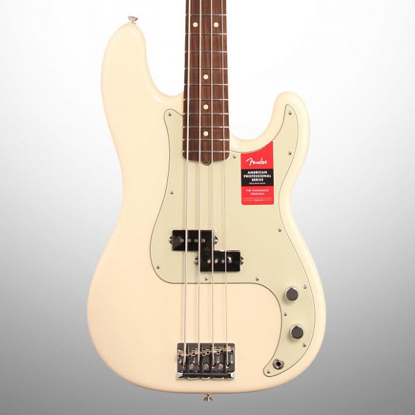 Custom Fender American Pro Precision Electric Bass, Rosewood Fingerboard, Olympic White #1 image