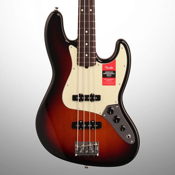Custom Fender American Pro Jazz Electric Bass, Rosewood Fingerboard (with Case), 3-Color Sunburst #1 image