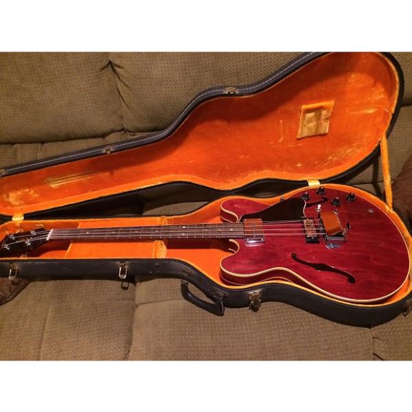 Custom Gibson EB 2 D 1969 Cherry Vintage Semi Hollow Body Bass #1 image