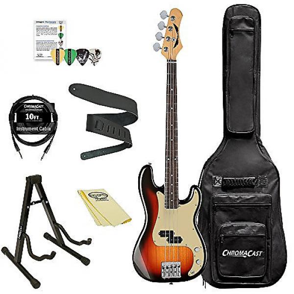 Custom Dean Guitars PARAMOUNT TSB Paramount Bass Guitar Kit with ChromaCast Accessories, 3 Tone Tobacco Sunburst #1 image