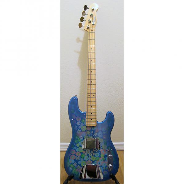 Custom Fender Precision/Telecaster Bass Blue Floral #1 image