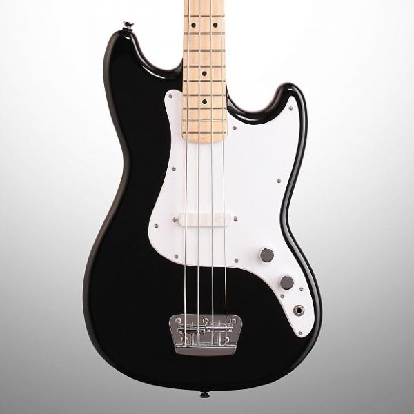 Custom Squier Bronco Electric Bass, Maple Fingerboard, Black #1 image