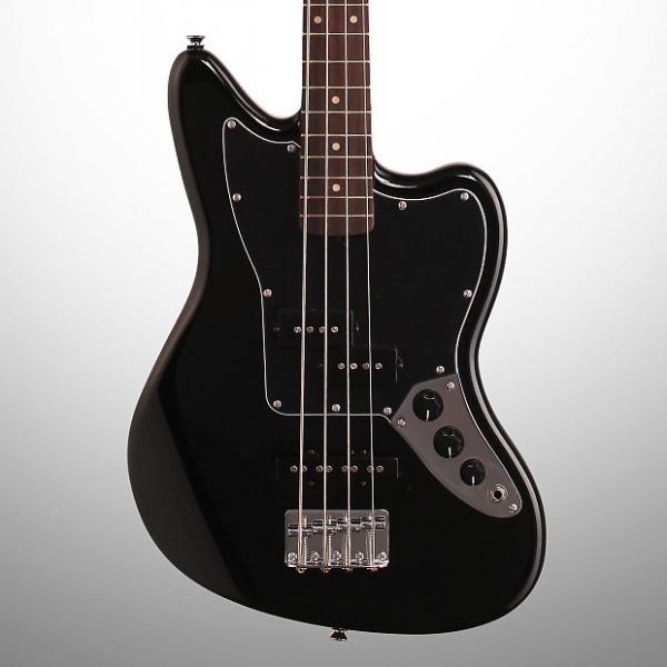Custom Squier Vintage Modified Jaguar Special SS Electric Bass, Black #1 image
