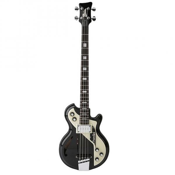 Custom Italia Mondial Classic 4-String Bass Guitar Black w/ Italia Deluxe Gig Bag #1 image