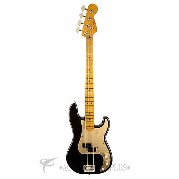 Custom Fender '50s Precision Lacquer Maple Fingerboard 4 Strings Electric Bass Guitar Black - 140064706 #1 image