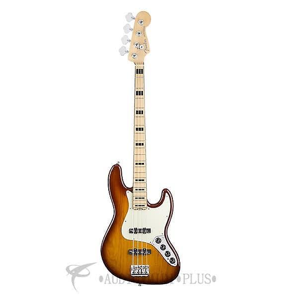 Custom Fender American Elite Jazz Ash Maple 4S Electri Bass Guitar Tobacco Sunburst- 197002752-885978655977 #1 image