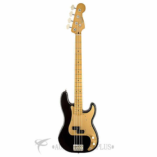 Custom Fender '50s Precision Maple Fingerboard 4 Strings Electric Bass Guitar Black - 131702306 #1 image