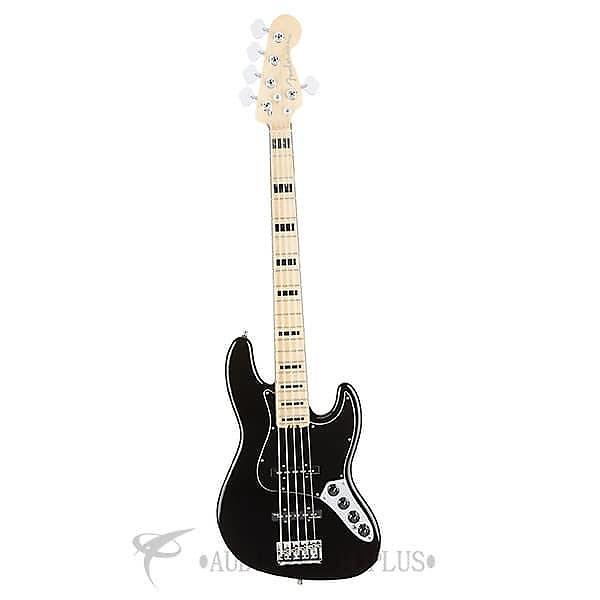 Custom Fender American Elite Jazz 5 Strings Electric Bass Guitar Black - 197102706 - 885978655991 #1 image