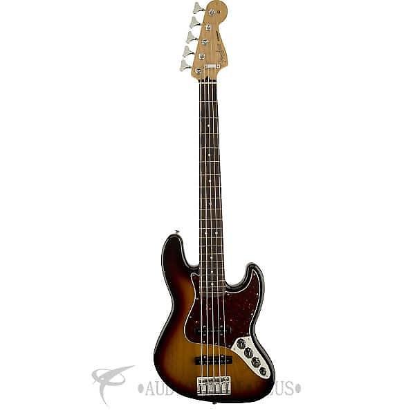 Custom Fender Deluxe Active Jazz Bass V Rosewood Fingerboard 5 Strings Electric Bass Guitar Brown Sunburst #1 image