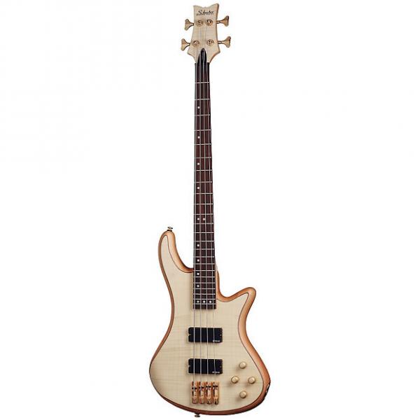 Custom Schecter Stiletto Custom-4 Electric 4 String Bass Guitar -  Natural Satin #1 image