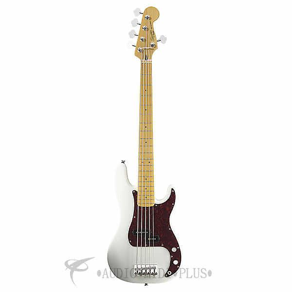 Custom Fender Squier Vintage Modified Precision Maple Fingerboard 5-String Electric BassGuitarOlympic White #1 image