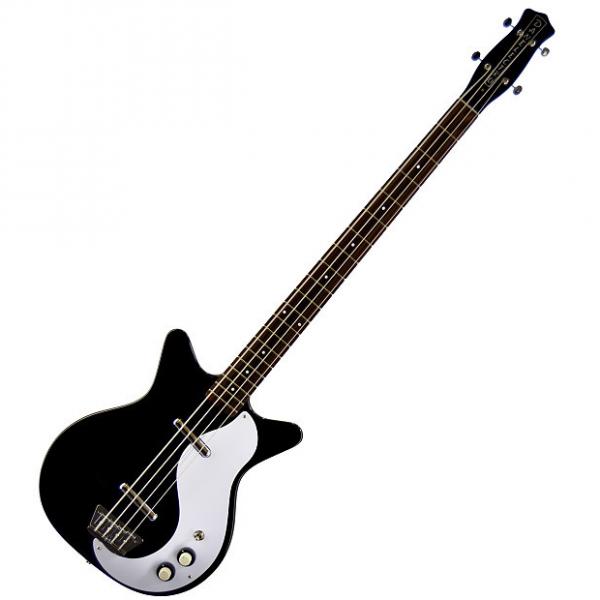 Custom Danelectro 59DC Long Scale Electric Bass - Black #1 image