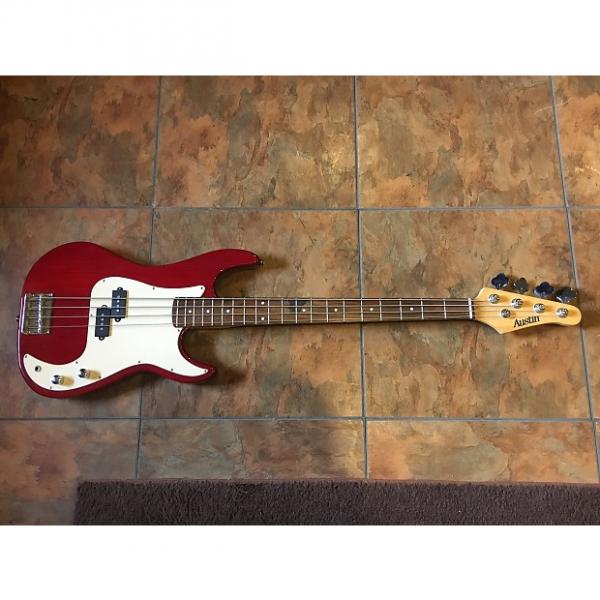 Custom Austin Precision Electric Bass Guitar 4 String NICE Red #1 image