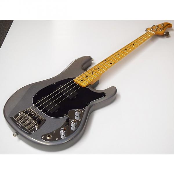 Custom Ernie Ball Music Man  Classic Sabre Electric Bass Mayan Silver Maple Flame Neck Silver #1 image