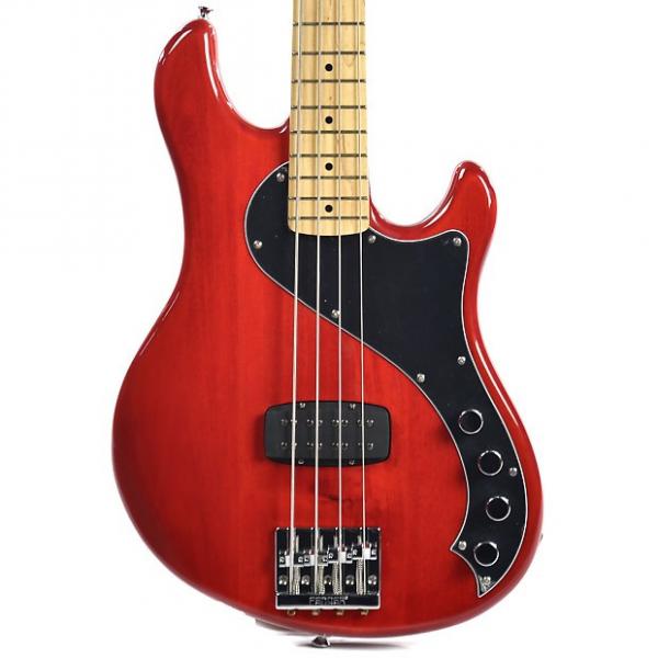 Custom Squier Deluxe Dimension Bass IV MN Crimson Red Transparent #1 image
