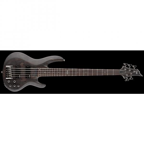 Custom ESP LTD B-205 B Series Bass Guitar 5-string See Thru Black Satin Maple Top w/ Active EQ LB-205SMSTBLKS #1 image