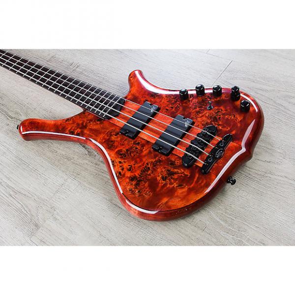 Custom Mayones Comodous 4 Classic 2017 4-String Electric Bass with Hard Case - Liquid Red #1 image