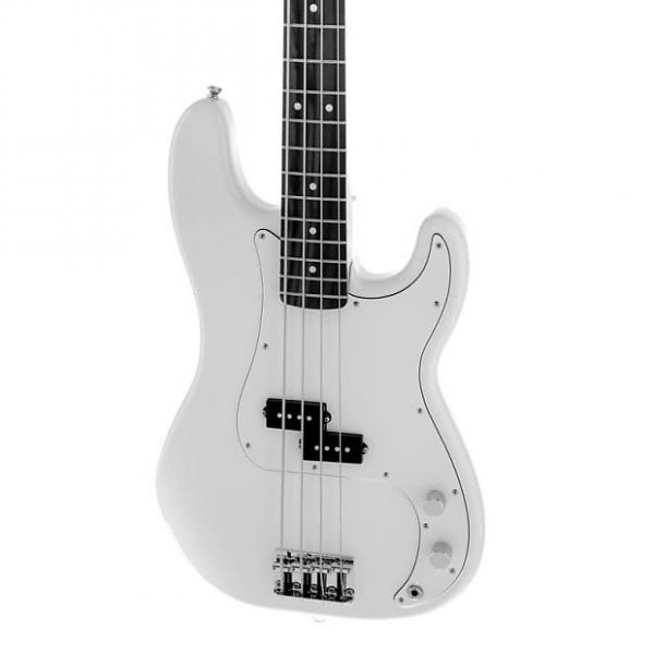 Custom Fender Standard Precision Bass Guitar, Arctic White, Rosewood #1 image