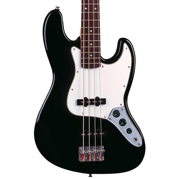 Custom Fender Squier Affinity Jazz Bass Guitar, Black, Rosewood #1 image