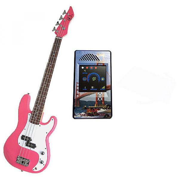 Custom Bass Pack-Pink Kay Electric Bass Guitar Medium Scale w/Metronome (San Francisco) #1 image