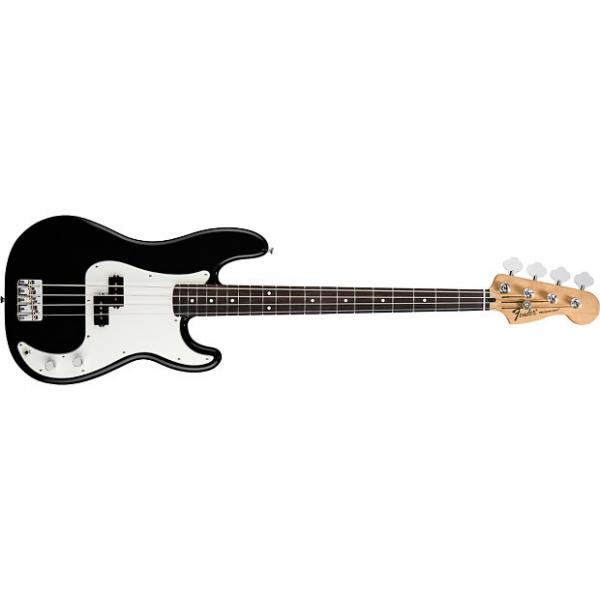 Custom Fender Standard Precision 4-String Bass Guitar Rosewood Fingerboard Black #1 image