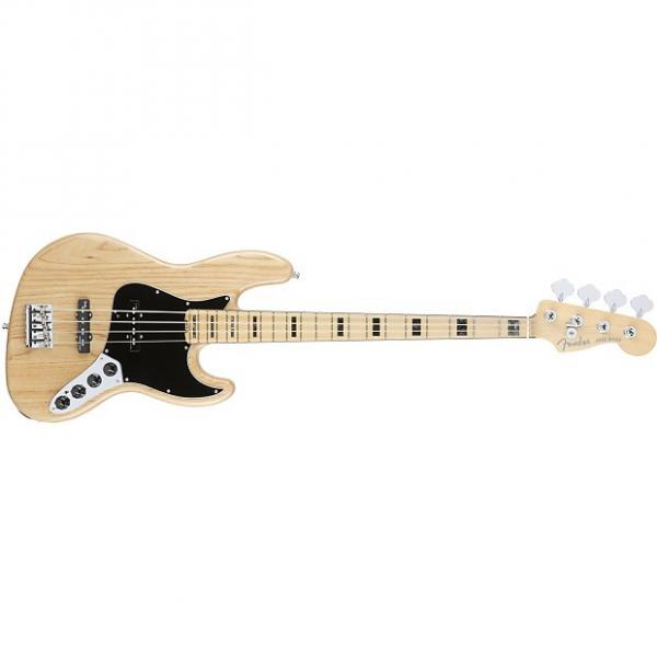 Custom Fender American Elite Jazz 4-String Bass Guitar Maple Fingerboard Natural + Case #1 image