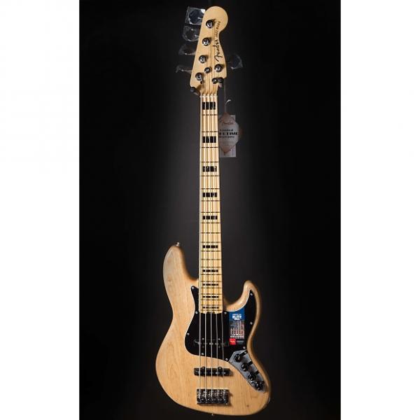 Custom Fender American Elite Jazz Bass V Ash, Maple Fingerboard, Natural #1 image