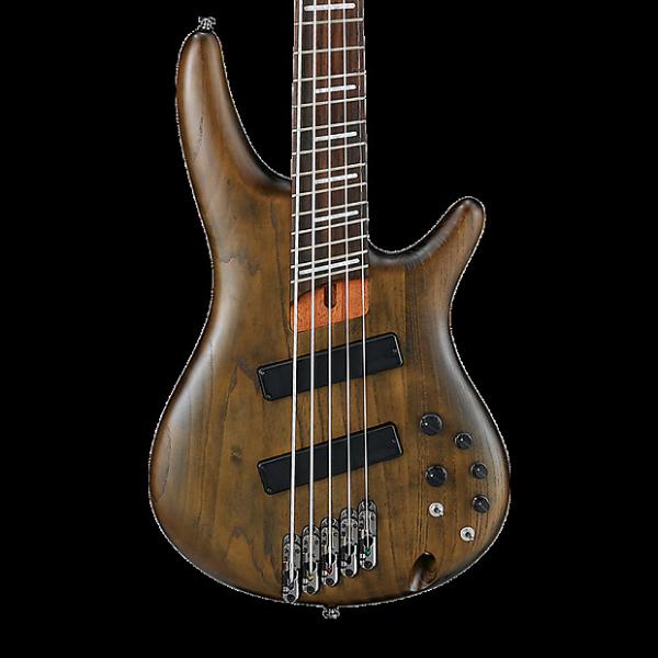 Custom Ibanez SRFF805 5-String Fanned Fret Bass - Walnut Flat #1 image