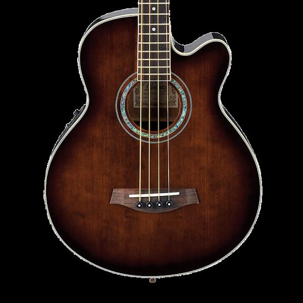 Custom Ibanez AEB10E Acoustic Bass - Dark Violin Sunburst #1 image