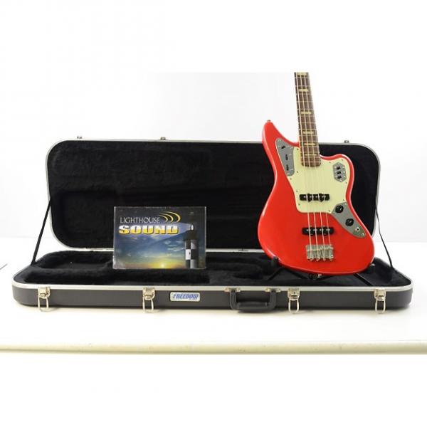 Custom 2007 Fender Jaguar Electric Bass Guitar - Hot Rod Red w/ Hard Shell Case #1 image