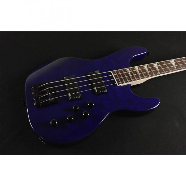 Custom Jackson JS3QM Concert™ Bass - Rosewood Fingerboard - Transparent Blue (16A) #1 image