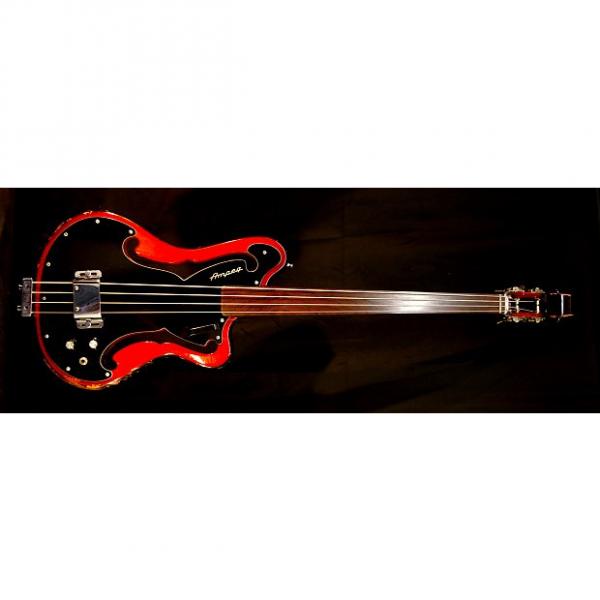 Custom Ampeg AUB-1 1966 Black / Red /  Burst.  #30 of 400 Built.  Real Jazz Bass Guitar. Rare Collectible #1 image