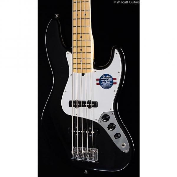 Custom Fender American Standard Jazz Bass V Black (170) #1 image
