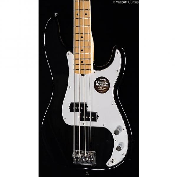 Custom Fender American Standard Precision Bass Black, Maple (070) #1 image