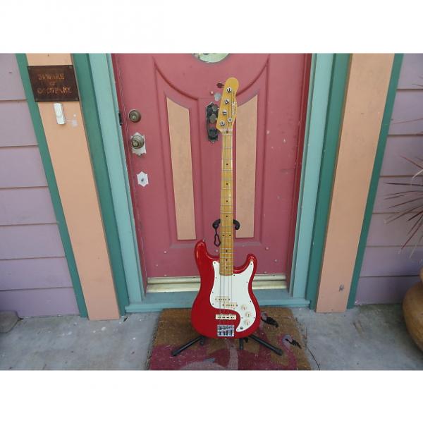 Custom Fender Bullet bass 1976 Red #1 image