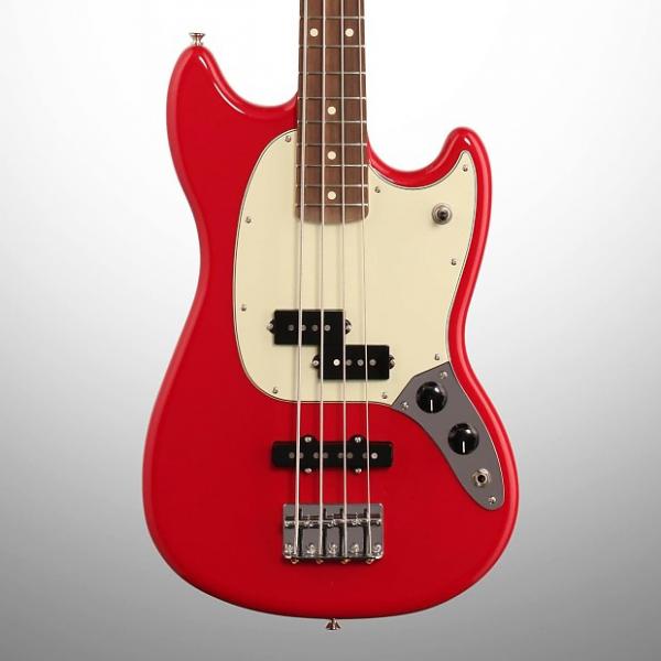 Custom Fender PJ Mustang Electric Bass, Torino Red #1 image