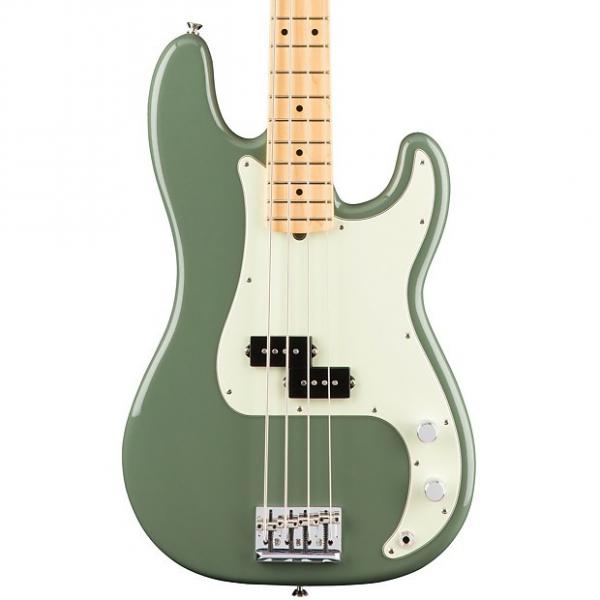Custom Fender American Pro Precision Electric Bass, Maple Fingerboard (with Case), Antique Olive #1 image