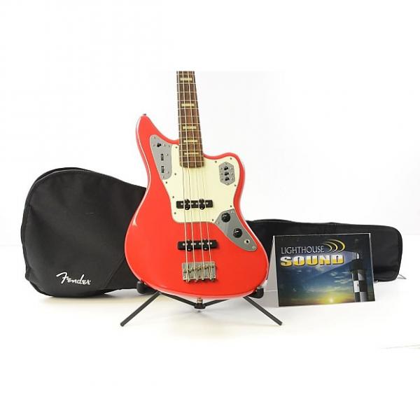 Custom 2007 Fender Jaguar Electric Bass Guitar - Hot Rod Red w/Fender Gig Bag- Active #1 image