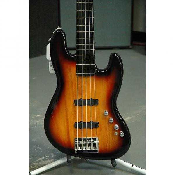 Custom Squire Deluxe Active Jazz Bass V - 3-Tone Sunburst #1 image