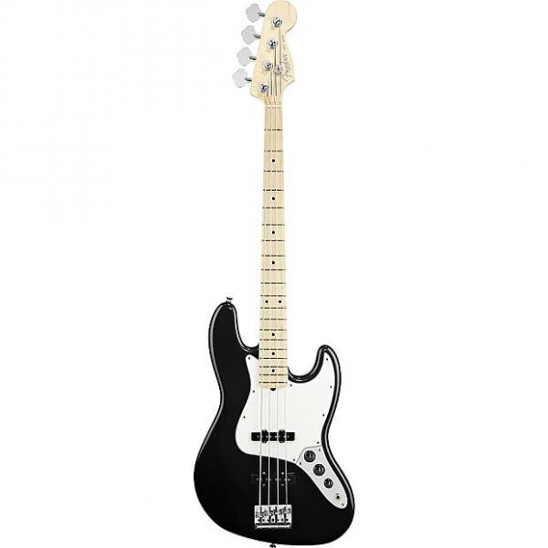Custom Fender American Standard Jazz Bass Black Electric Bass w/ Case #1 image