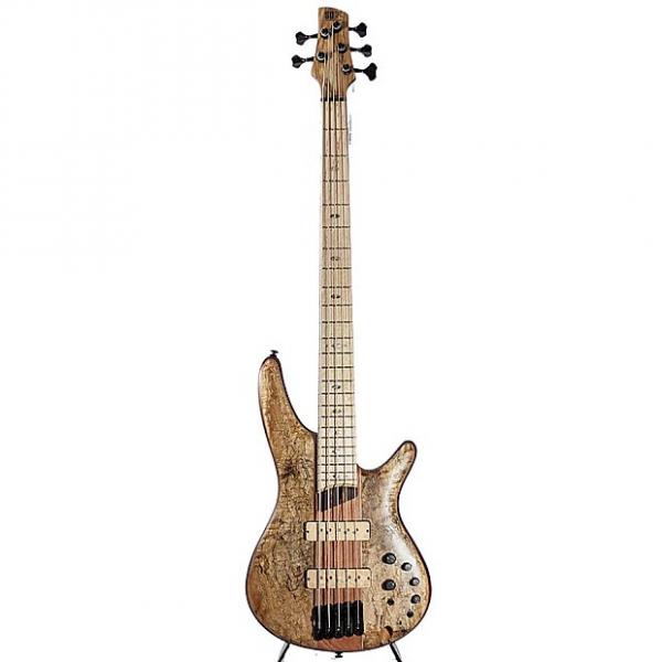 Custom Ibanez SR5SMLTD Natural Flat 5-string Electric Bass w/ Case #1 image