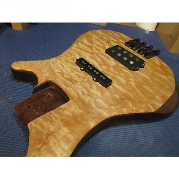 Custom AAAA Quilted Maple/Walnut Bass Body Project - Fits Fender Neck #1 image
