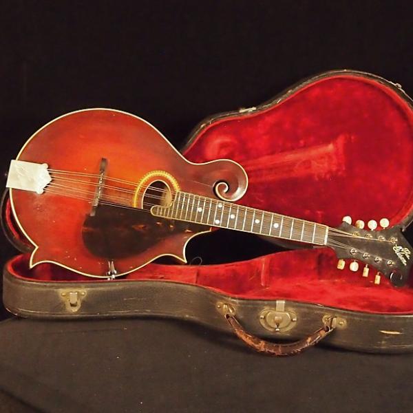 Custom 1914 Vintage Gibson F-2 Mandolin Reddish- brown with Original Hardshell Case #1 image