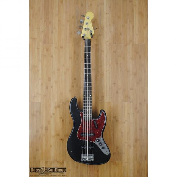 Custom Nash Guitars JB5 Black 5 string bass #1 image
