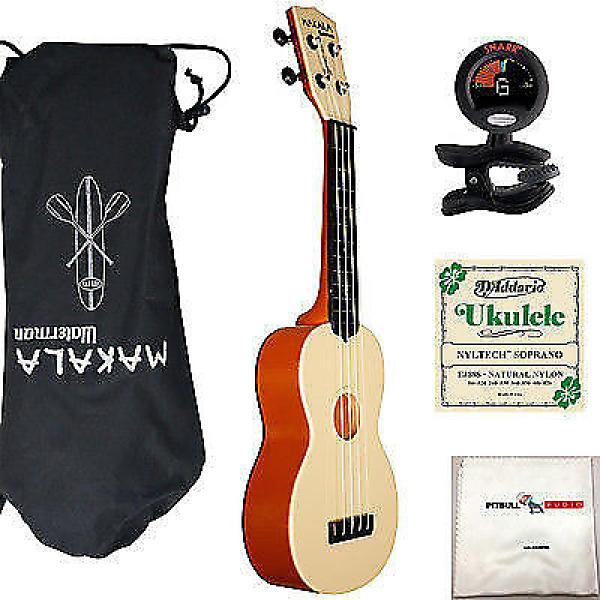 Custom Kala Makala Waterman Soprano Ukulele Orange Bundle + Bag +Tuner + Strings +Cloth #1 image