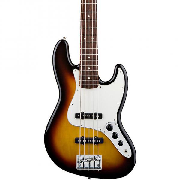Custom Fender Standard Jazz Electric Bass V 5-string Brown Sunburst, Brand New #1 image