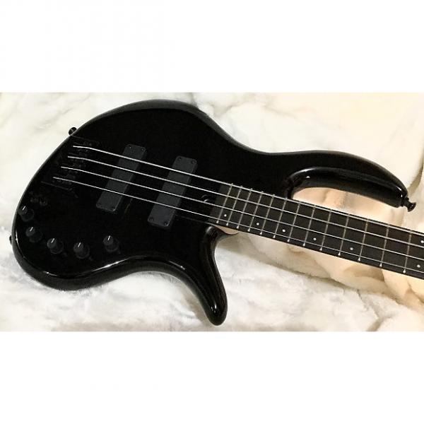 Custom Elrick Expat e-Volution 4-string bass. Gloss Piano Black, Ebony. Under 7 lbs. #1 image