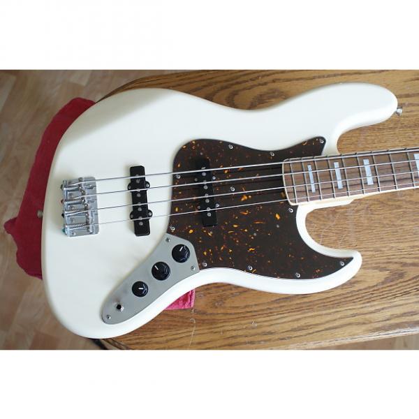 Custom Fender MIJ  66RI Big Block Jazz Bass, USA Pickups and CTS Pots.  2013 Aged White NOS #1 image
