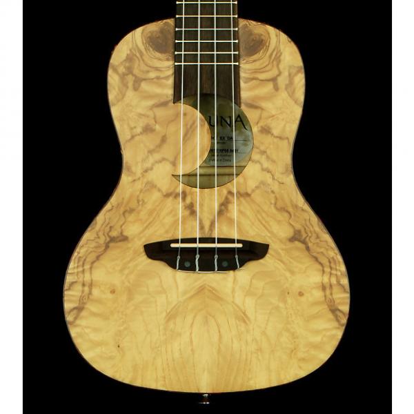 Custom New! Luna Guitars Exotic Series Olive Ash Burl Concert Ukulele w/ Gig Bag #1 image