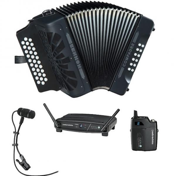 Custom Hohner Compadre Accordion FBbE FA with Gig Bag &amp; Audio-Technica Wireless System #1 image